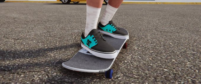 Gear Update on Matching Turquoise DC Shoes! Skater XL mod