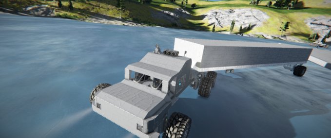 Blueprint Grey truck Space Engineers mod