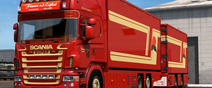 Trucks SCANIA R 620 FLEURS + ANHÄNGER [1.39] Eurotruck Simulator mod