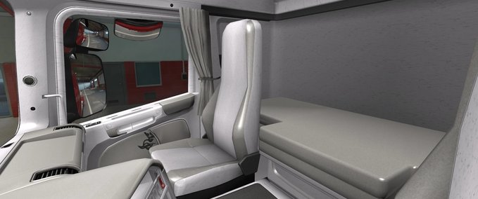 Trucks SCANIA R2009 - EXKLUSIVES WEIßES INTERIEUR Eurotruck Simulator mod