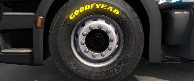 Trucks Goodyear Reifen (gelb leuchtender Schriftzug)  Eurotruck Simulator mod