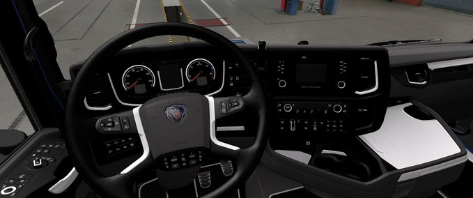 Trucks Scania 2016 - Schwarz - Weißes Interieur [1.39 - 1.40] Eurotruck Simulator mod