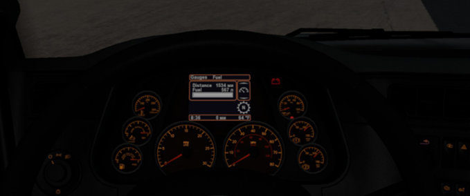 Trucks PETERBILT 579 ORANGE DASHBOARD 1.39 - 1.40 American Truck Simulator mod