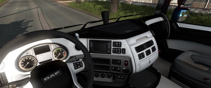 Trucks DAF XF SCHWARZ - WEIßES INTERIEUR [1.40] Eurotruck Simulator mod