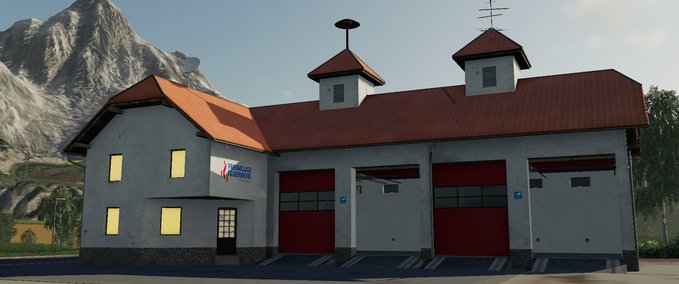 Platzierbare Objekte Feuerwehrhaus Platzierbar mit Sirene Landwirtschafts Simulator mod