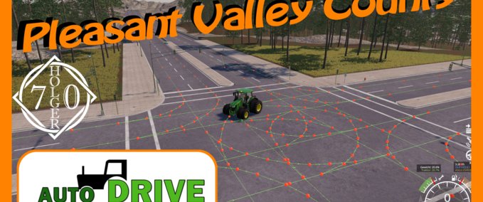 Courseplay Kurse AutoDive Streckennetz Pleasant Valley County Landwirtschafts Simulator mod