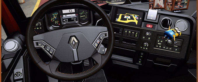 Interieurs Dark interior for Renault Range T Eurotruck Simulator mod