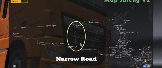 Maps KARTE "JATENG" [1.40] Eurotruck Simulator mod