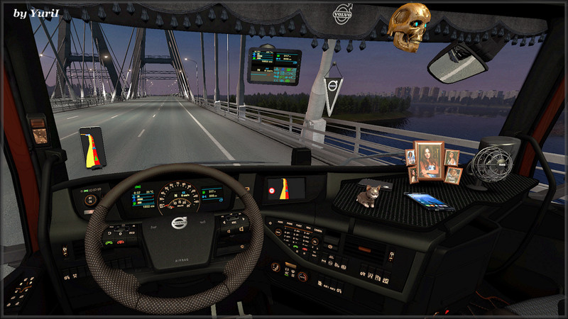 Petitioner authority memories ETS 2: Dark Interior Volvo FH16 2012 v 0.9 Interieurs Mod für Eurotruck  Simulator 2