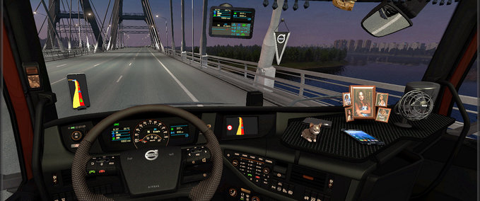 Interieurs Dark Interior Volvo FH16 2012 Eurotruck Simulator mod