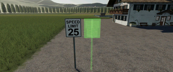 Objekte Platzierbare US-Geschwindigkeitsbegrenzungsschilder Landwirtschafts Simulator mod
