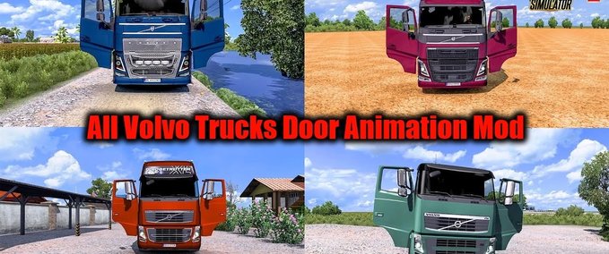 Trucks Tür Animation Mod für alle Volvo LKWs (1.40.x) Eurotruck Simulator mod