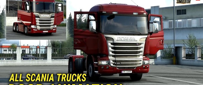 Trucks Tür Animation Mod für alle Scania LKWs (1.40.x) Eurotruck Simulator mod