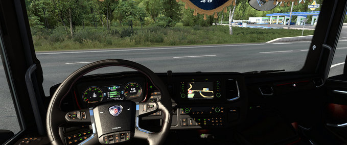 Interieurs Dark brown Interior Scania 2016 Eurotruck Simulator mod