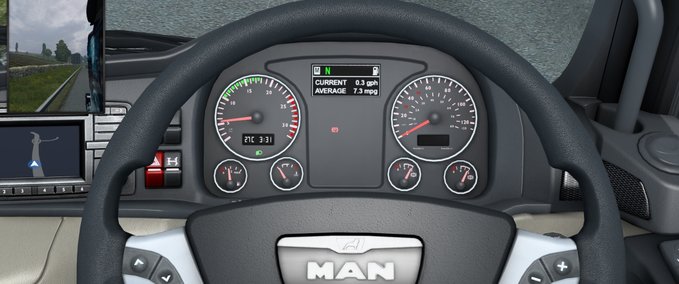 Trucks MAN TGX E6 Easy Read Dashboard [1.40] Eurotruck Simulator mod