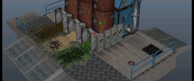 Placeable Objects Mixed feed plant (with level indicator) Farming Simulator mod