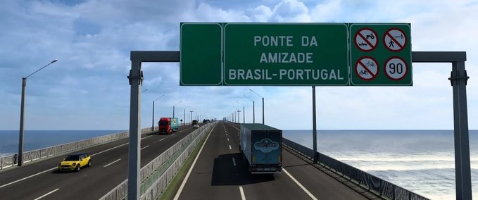 Maps ADDON - Karte EAA 6.1 - Brücke Brasilien - Portugal [1.40] Eurotruck Simulator mod