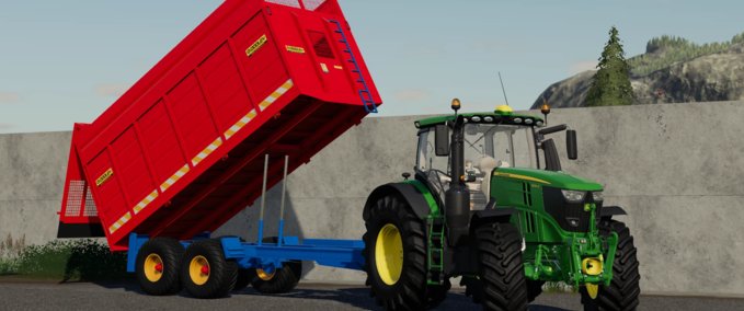Auflieger Dooley 20Ft Anhänger Landwirtschafts Simulator mod