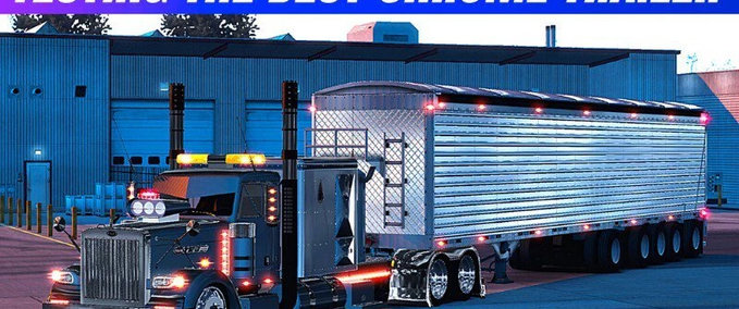 Trailer [ATS] CHROM ANHÄNGER DRO VILKINS (1.40) American Truck Simulator mod