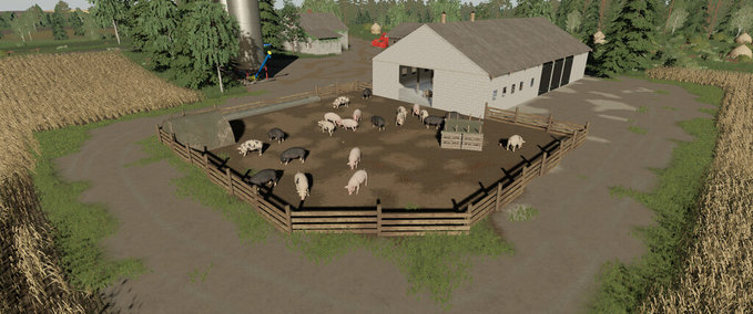 Objekte Eine Scheune Mit Einem Schweinestall Für Schweine Landwirtschafts Simulator mod