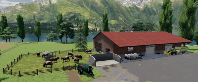 Gebäude Moderner Kuhstall Landwirtschafts Simulator mod
