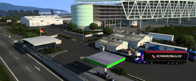 Maps Warehouse Stuttgart Flughafen [1.40] Eurotruck Simulator mod