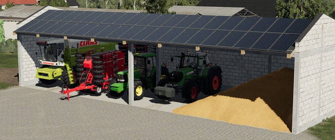 Objekte Halle Mit Solarmodulen Landwirtschafts Simulator mod