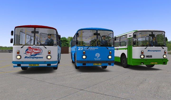 Pack of Repaints Mosgortrans for Laz-Daz 695N - Thumbnail 1