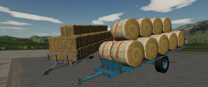 bale transport Hungarian Homemade bale Trailer Farming Simulator mod