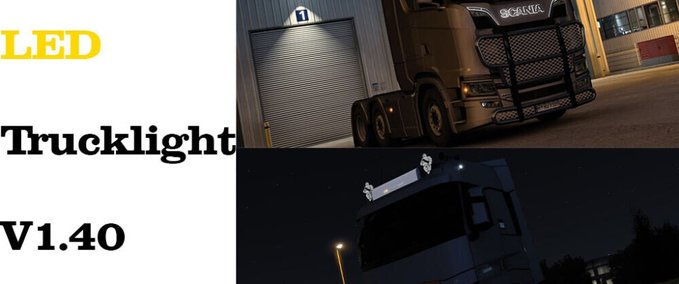 Trucks LED Trucklight [1.40] Eurotruck Simulator mod