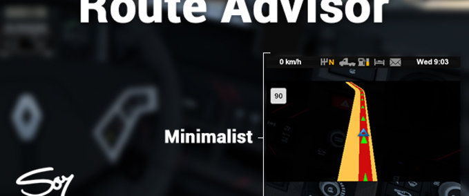 Trucks Route Advisor - Minimalist & Immersive by Sonur 1.40 Eurotruck Simulator mod