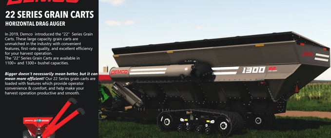 Überladewagen Demco 22 Series Grain Carts Landwirtschafts Simulator mod