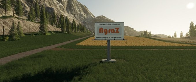 Gebäude AgraZ Werbetafel Landwirtschafts Simulator mod