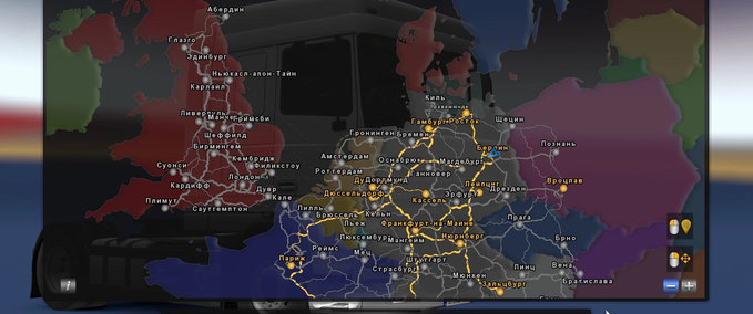 Maps Politische Hintergrundkarte [1.40] Eurotruck Simulator mod