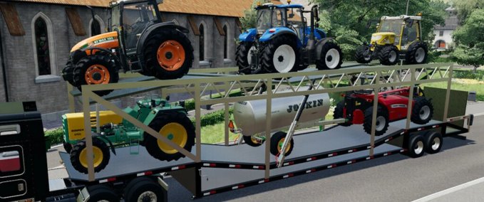 Auflieger Autotransport-Anhänger Landwirtschafts Simulator mod