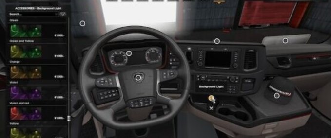 Trucks Scania R & S NextGen Background Lights & V8 Back Panels [1.40]  Eurotruck Simulator mod