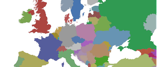 Maps Politische Hintergrundkarte für ProMods Eurotruck Simulator mod