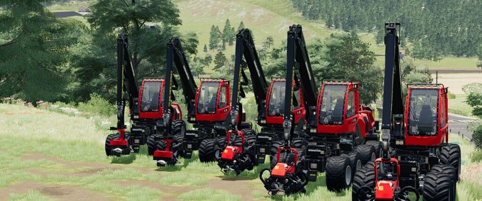 Selbstfahrer Komatsu Harvester Pack Landwirtschafts Simulator mod