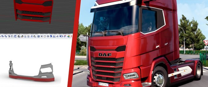 Trucks DAF XF | XG | XG+ Paintable Parts von Manu3D [1.40]  Eurotruck Simulator mod