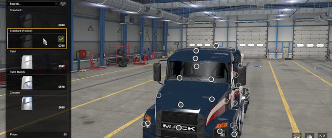 Trucks MACK Anthem Neue Außenspiegel American Truck Simulator mod