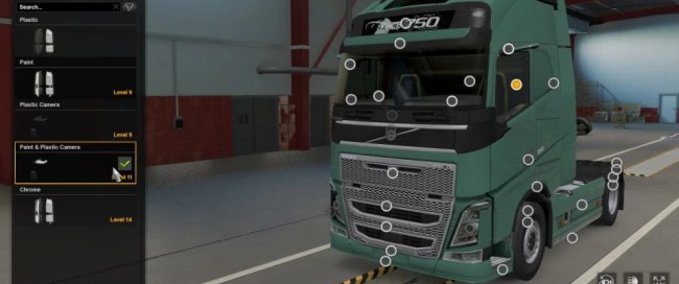 Trucks MIRROR CAM FOR ALL TRUCKS by MLT (MP Compatible) v0.1 Eurotruck Simulator mod