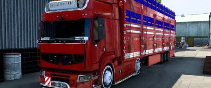 Trucks Renault Premium [Goncaoğulları] + Hal Anhänger (1.40) Eurotruck Simulator mod