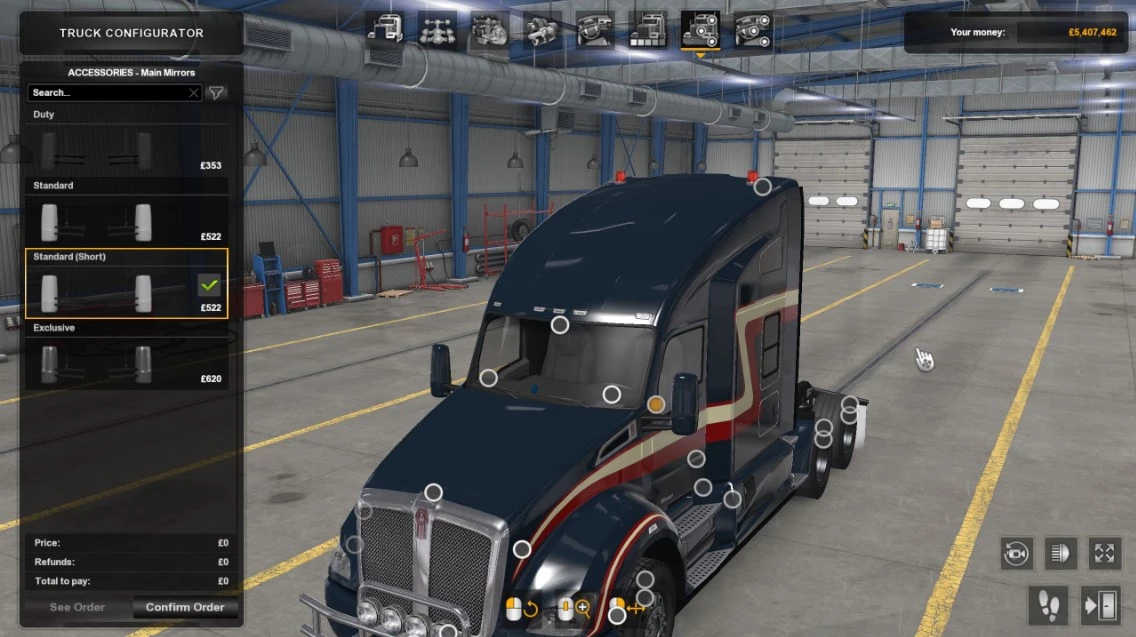 Kenworth T680 New Mirrors v1.0 thumbnail 2
