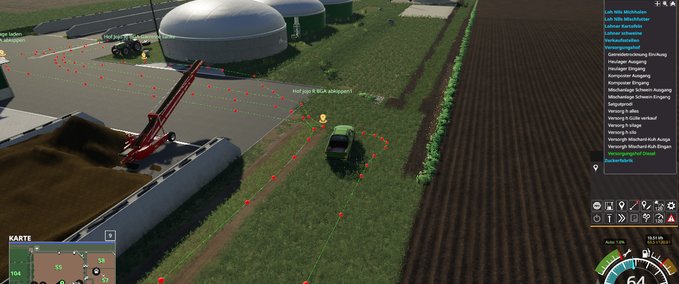 Courseplay Kurse Autodrive Streckennetz Norddeich  Landwirtschafts Simulator mod