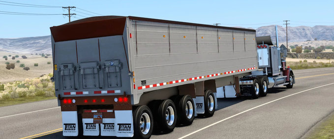 Trailer Besitzbarer Titan Thin Wall End Dump Anhänger [1.40] American Truck Simulator mod