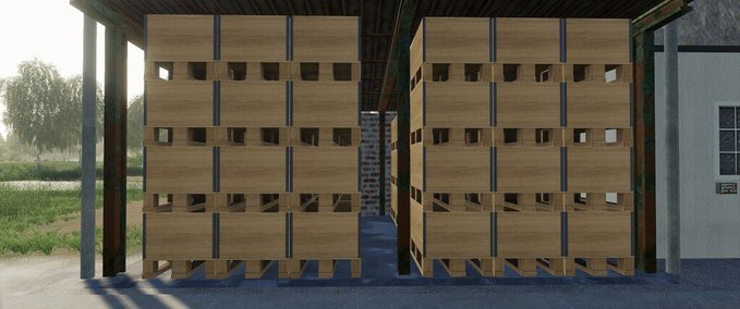Gebäude Holzkistenproduktion Landwirtschafts Simulator mod