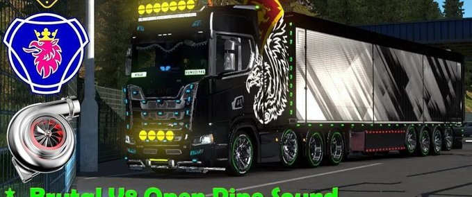 Trucks Scania V8 Open Pipe Brutal Sound [1.40 - 1.41] Eurotruck Simulator mod