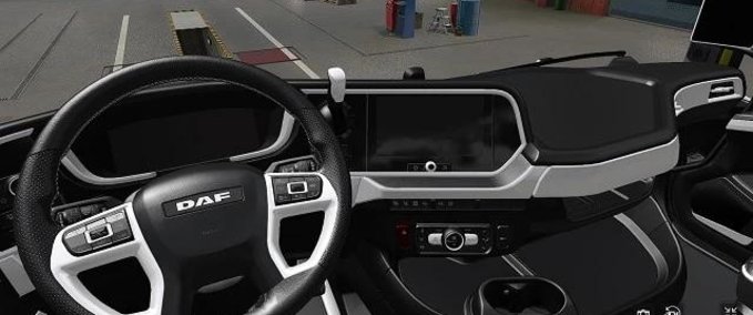 Trucks DAF 2021 WEIßES INTERIEUR Eurotruck Simulator mod