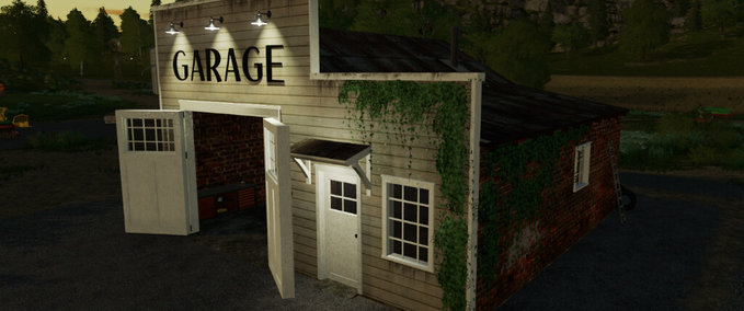 Gebäude Alte Amerikanischer Garage Landwirtschafts Simulator mod