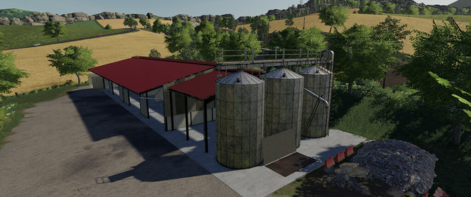 Gebäude Getreidegebäude Mit Silo Landwirtschafts Simulator mod